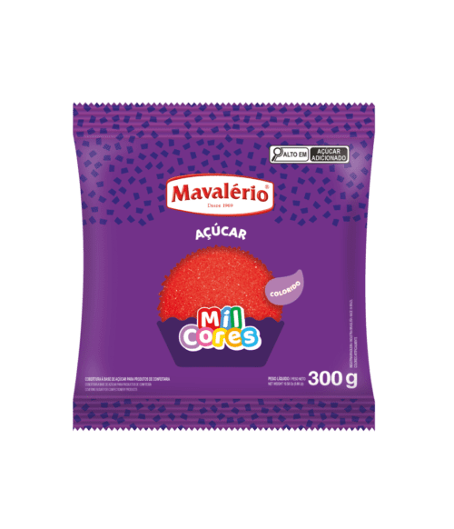 Açúcar Colorido Vermelho 300g