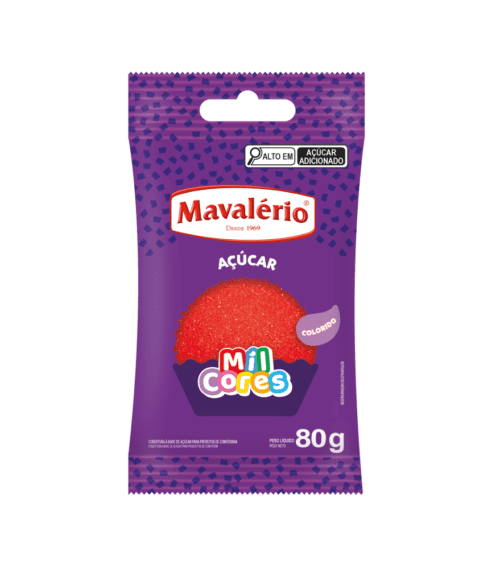 Açúcar Colorido Vermelho 80g