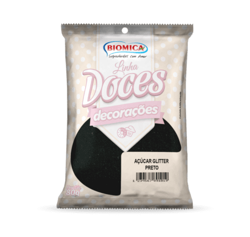 Açúcar Glitter Preto 500g