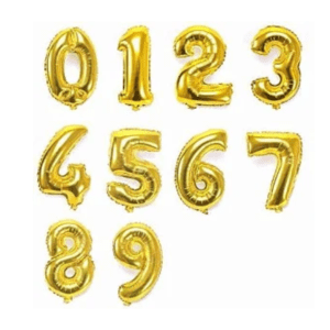 Balão Numeros Dourado 75cm