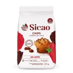 Chips de Cobertura Fracionada Sabor Chocolate Ao Leite Sicao Mais 1,01 kg