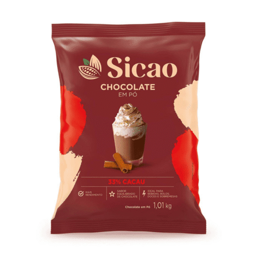 Chocolate em Pó 33% Sicao 1,01Kg