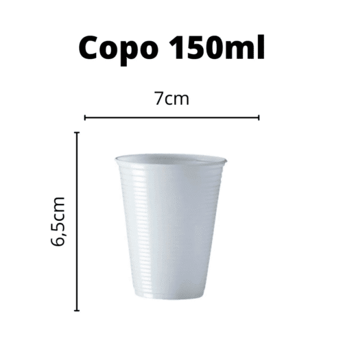 Copo 150ml Branco C/100und