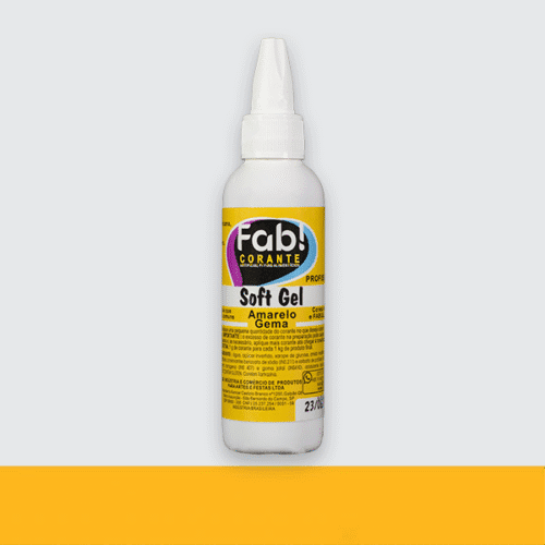 Corante Soft Gel Amarelo Gema 25g Fab