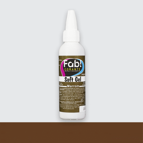 Corante Soft Gel Marrom 25g Fab