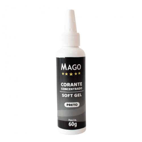 Corante Soft Gel Preto 60g Mago