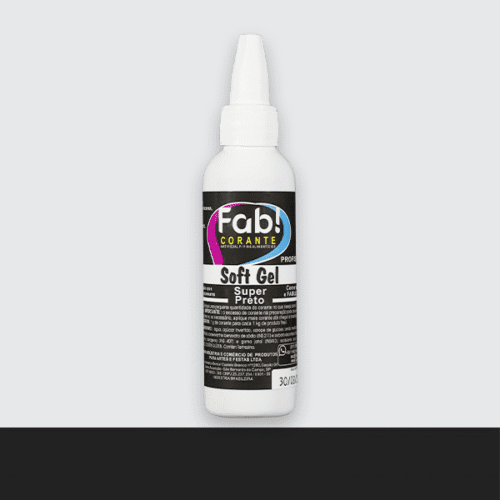 Corante Soft Gel Super Preto 25g Fab