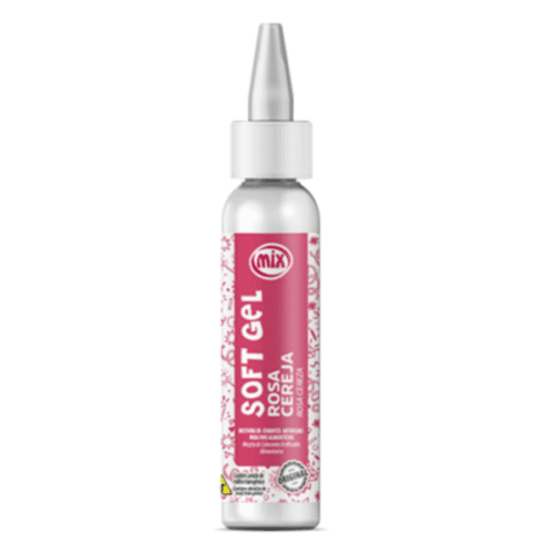 Corante SoftGel Rosa Cereja 25g Mix