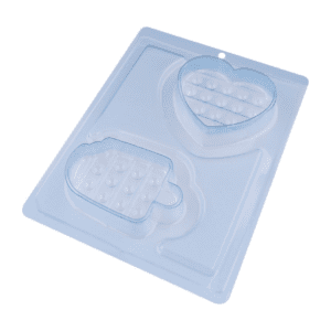 Forma Silicone Pop It Sorvete e Coração - 10287