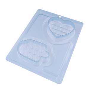 Forma Silicone Pop it Sorvete e Coração - 10287