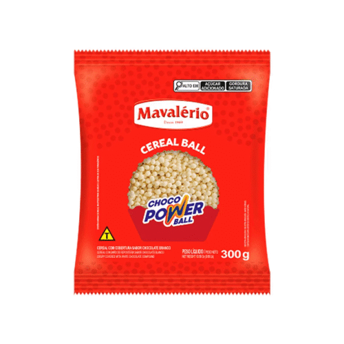 Choco Power Ball Micro Branca Mavalério 300g