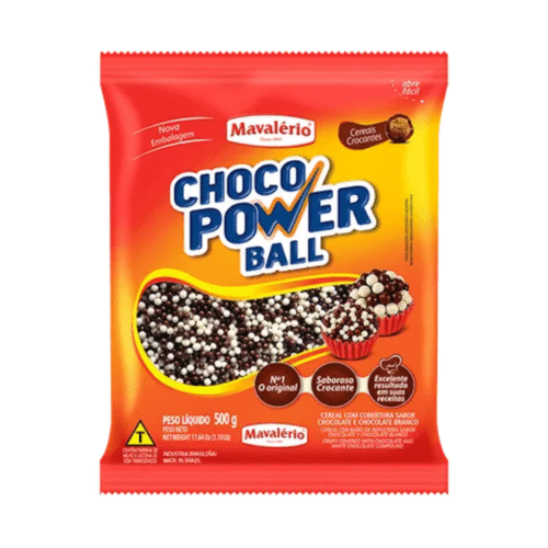 Choco Power Ball Micro Preto e Branco Mavalério 300g