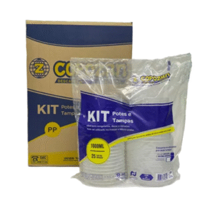 Kit Pote Redondo Freezer e Micro 1000ml Copozan C25und