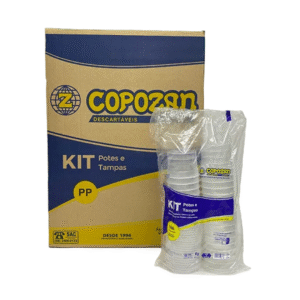 Kit Pote Redondo Freezer e Micro 140ml Copozan C25und