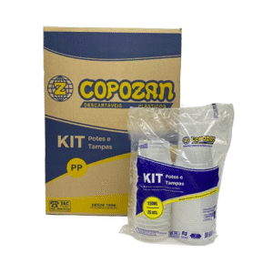Kit Pote Redondo Freezer e Micro 250ml Copozan C25und