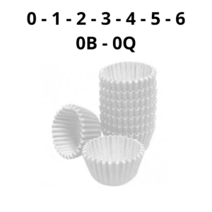 Pelotine Branco Forminha para Docinho Nº 0-0B-0Q-1-2-3-4-5-6  C/100und Confesta