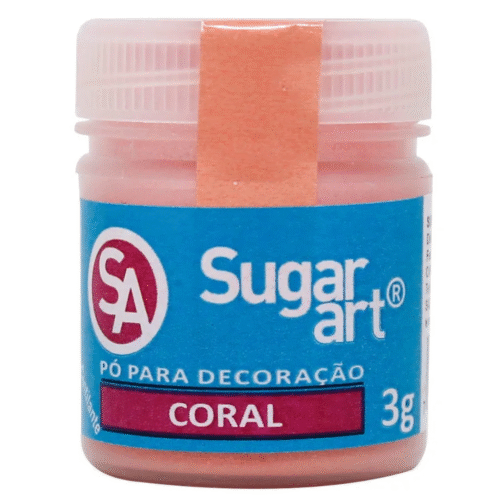 Pó Decoração Coral Sugar Art 3g