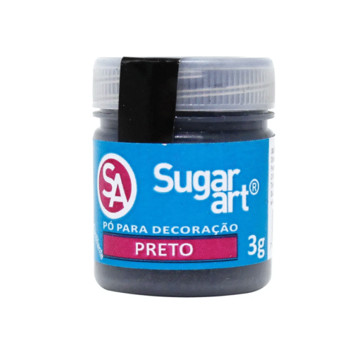 Pó Decoração Preto Sugar Art 3g