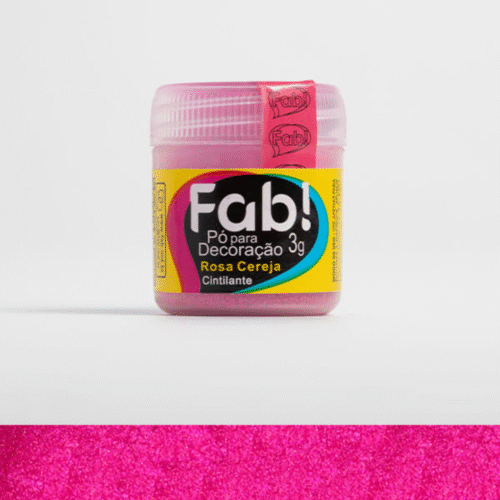 Pó Decoração Rosa Cereja Fab 3g