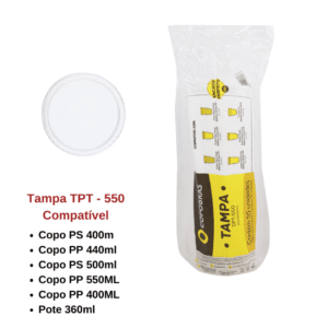 Tampa para Copo 400/500ml Copobras C/50und